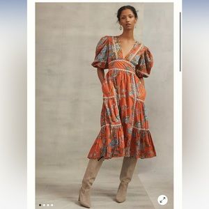 Love the label floral v neck dress